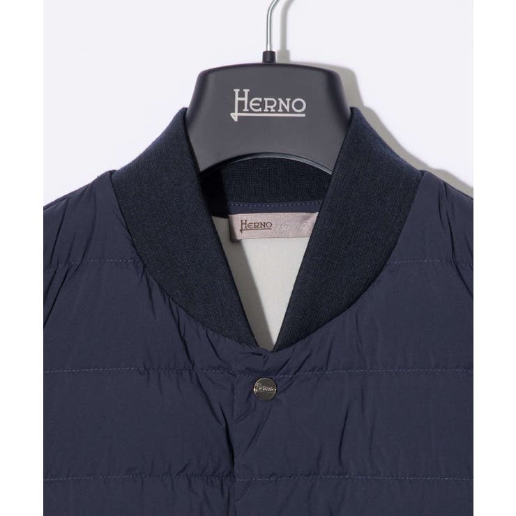 ヘルノHERNOJP00010UR56010ジャケットメンズアウターパデッドジャケットボンバージャケットビジネスカジュアルシンプルギフトプレゼント無地ダークネイビー44464850