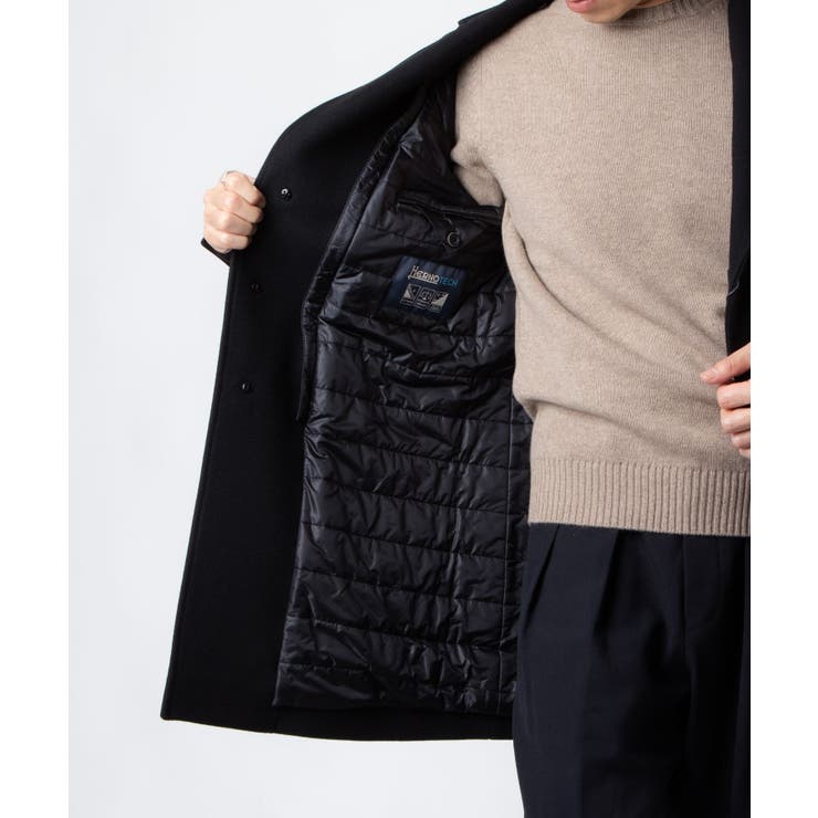 HERNO ノーカラーダウンジャケット ネイビー 42 HERNO（ヘルノ）公式