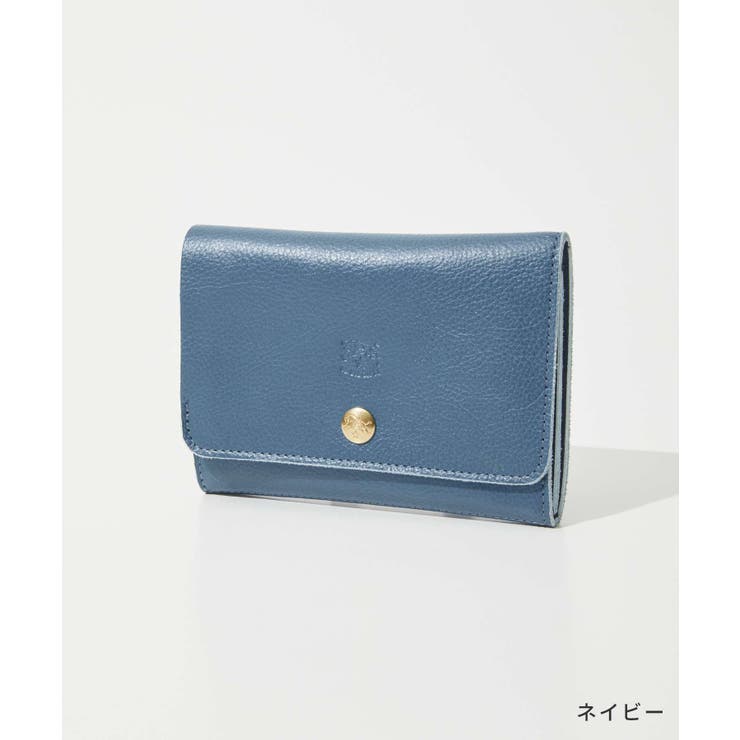 イルビゾンテILBISONTESMW028PV0001二つ折り財布MediumWalletClassicメンズレディース財布小銭入れウォレットシンプルレザー本革ロゴ折りたたみ財布プレゼントお祝い記念コンパクト無地ネイビー