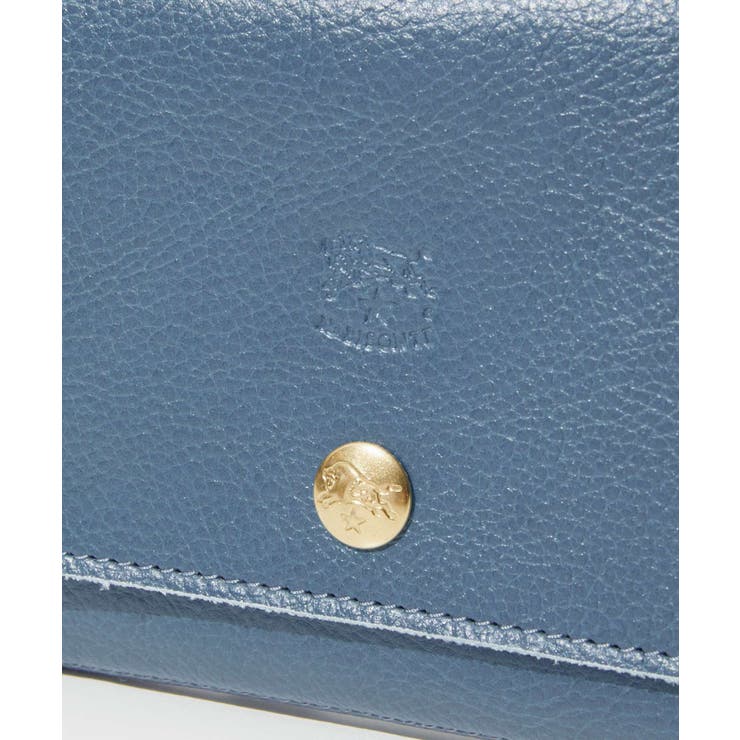 イルビゾンテILBISONTESMW028PV0001二つ折り財布MediumWalletClassicメンズレディース財布小銭入れウォレットシンプルレザー本革ロゴ折りたたみ財布プレゼントお祝い記念コンパクト無地ネイビー