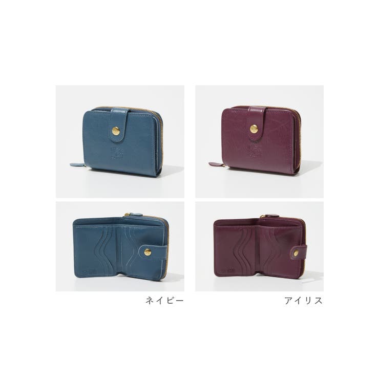 イルビゾンテILBISONTESMW067PV0001二つ折り財布MediumWalletClassicメンズレディース財布ミディアム小銭入れウォレットシンプルレザー本革ロゴ折りたたみ財布プレゼントお祝い記念コンパクト無地ネイビーアイリス