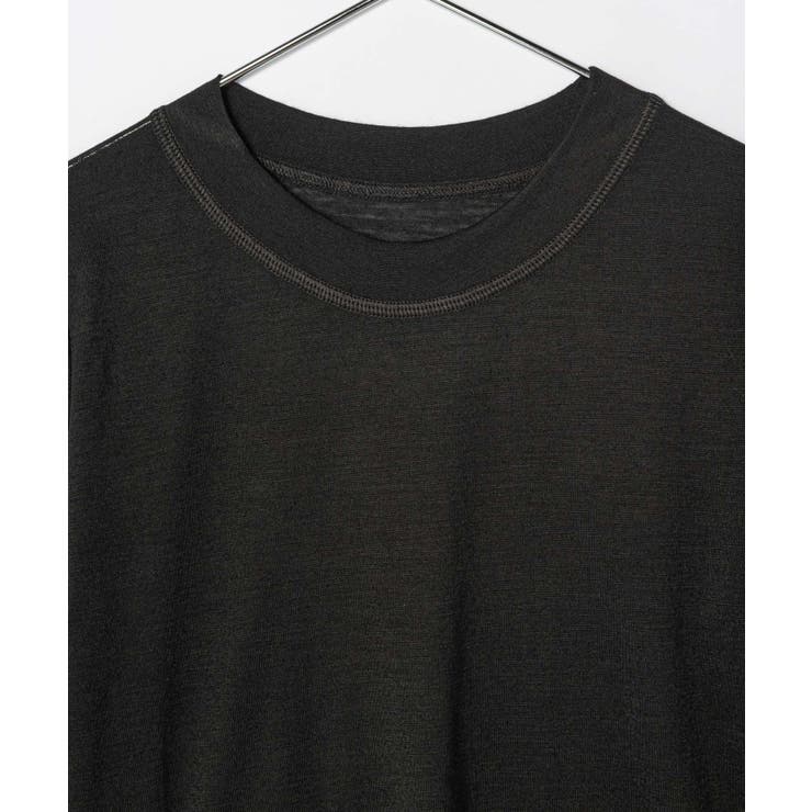ジルサンダープラスJILSANDER+J40GC0022J70021Tシャツレディーストップス長袖ロングTシャツクルーネックカットソーテクニカルウールロンTロゴ大きいサイズありブラックナチュラルXSSMLXL