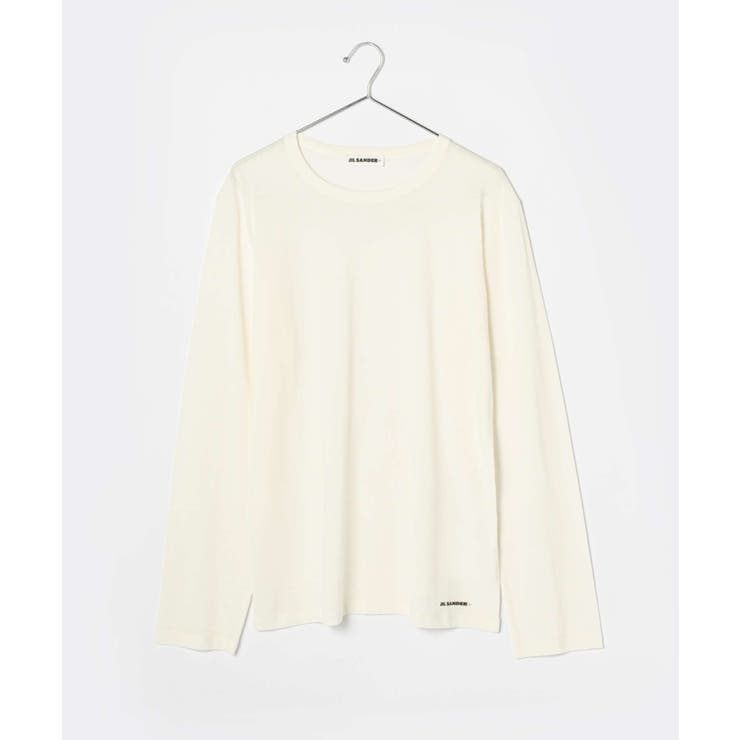 ジルサンダープラスJILSANDER+J47GC0013J45031Tシャツメンズトップス長袖ストリートスタイルロングスリーブUネック無地ロンTロゴカジュアル秋冬プレゼントギフトブラックホワイトSML