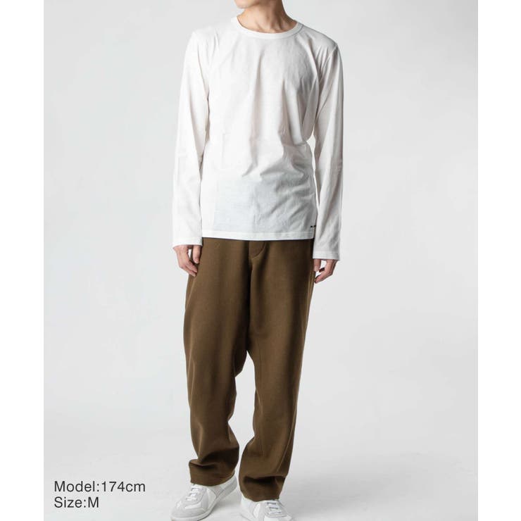 ジルサンダープラスJILSANDER+J47GC0013J45031Tシャツメンズトップス長袖ストリートスタイルロングスリーブUネック無地ロンTロゴカジュアル秋冬プレゼントギフトブラックホワイトSML