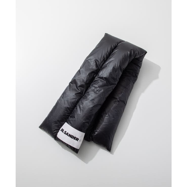 ジルサンダープラスJILSANDER+J47TE0111J70122スカーフメンズファッション小物マフラーダウンスカーフDOWNSCARFブランドロゴラベルおしゃれ秋冬防寒暖かいブラック