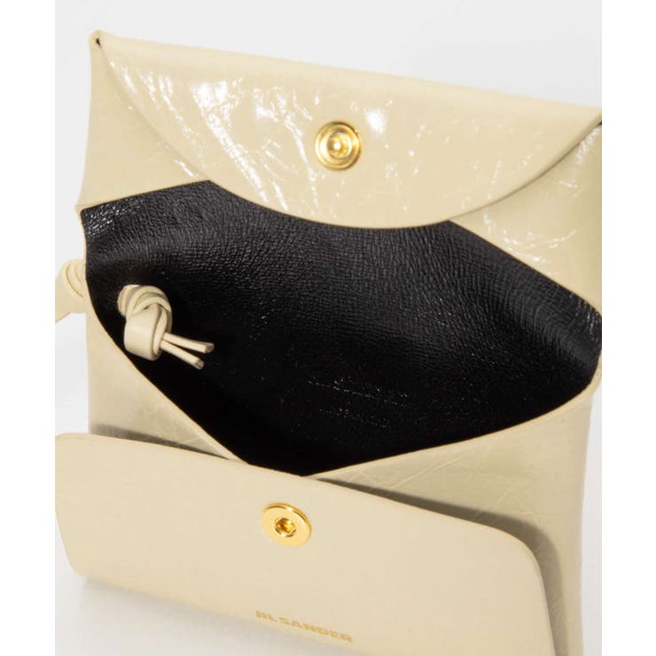 ジルサンダーJILSANDERJ08VL0015P6267小銭入れレディース財布コインケースミニ財布レザーコンパクトウォレットロゴ入りプレゼントギフト贈り物シンプル誕生日記念お祝いFOLDEDCOINPURSEW/LACEクリームオーバジーン