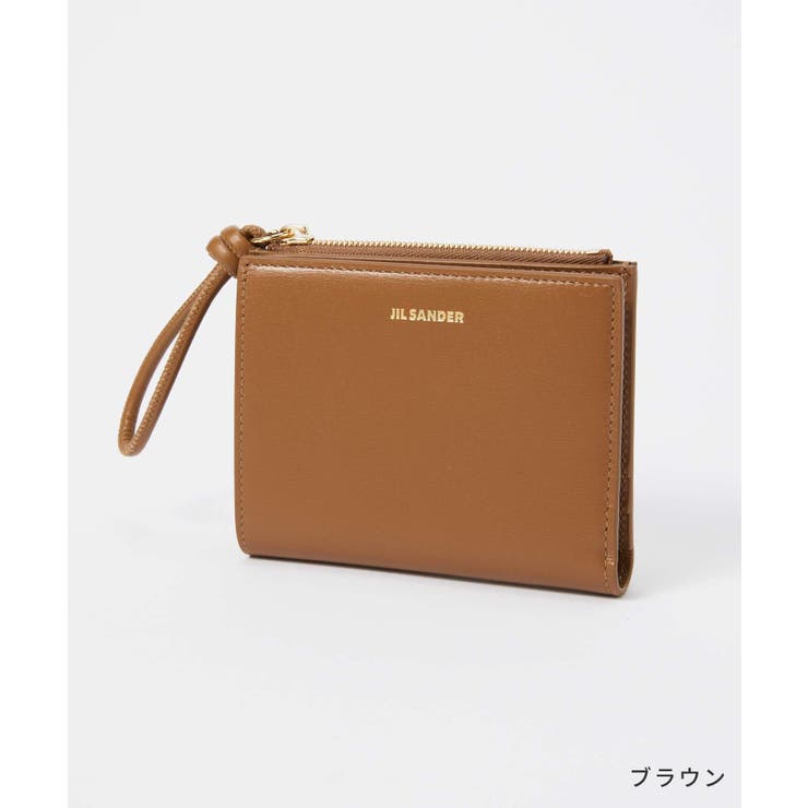 ジルサンダーJILSANDERJ07UI0016P4841二つ折り財布レディース財布ミニ財布レザーロゴ入り小銭入れコンパクトウォレットプレゼントギフト贈り物シンプル誕生日記念お祝いブラックブラウン