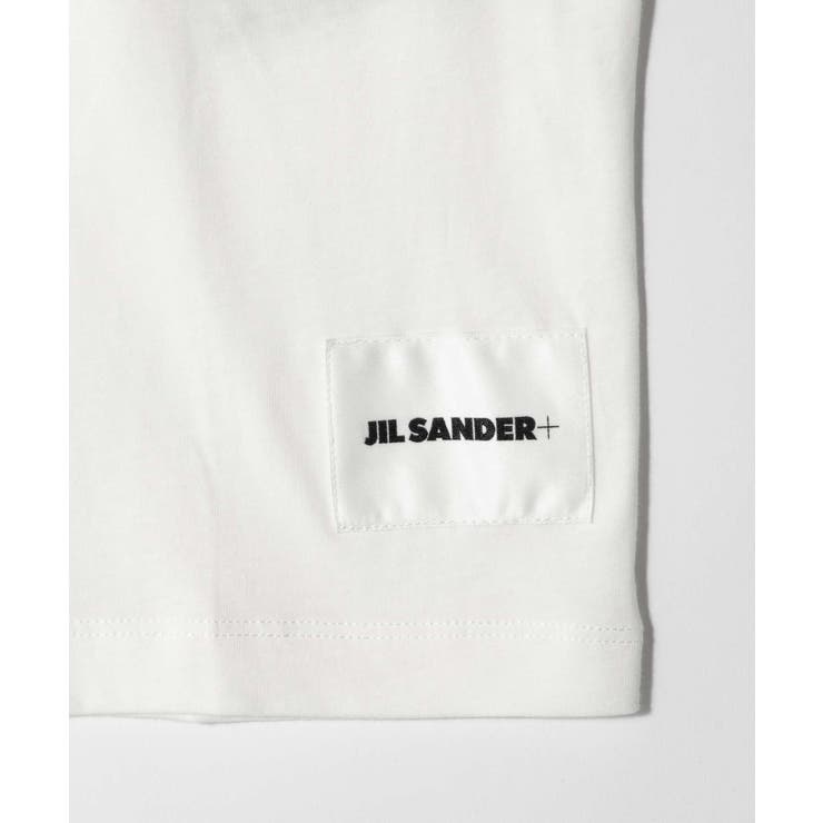 ジルサンダープラスJILSANDER+J40GC0002J45048Tシャツレディーストップス長袖ロングTシャツクルーネックカットソーコットンロンTロゴラベル大きいサイズありブラックホワイトXSSMLXL