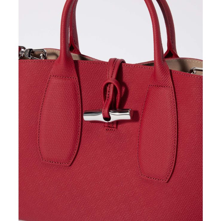 ロンシャンLONGCHAMP10058HPNハンドバッグレディースバッグロッソロゾショルダーバッグ2way手提げレザーお出かけ通勤旅行軽量ROSEAUTOPHANDLEBAGM鞄レッド
