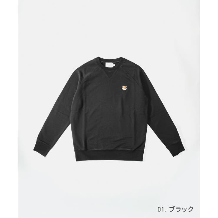 メゾンキツネMAISONKITSUNEAM00303KM0001スウェットメンズトップス長袖フォックスヘッドパッチクラシックスウェットシャツトレーナーコットン黒白カジュアルラウンドネックシンプル春秋FOXHEADPATCHCLASSICSWEATSHIRTH150P199P480全3色S～XXL