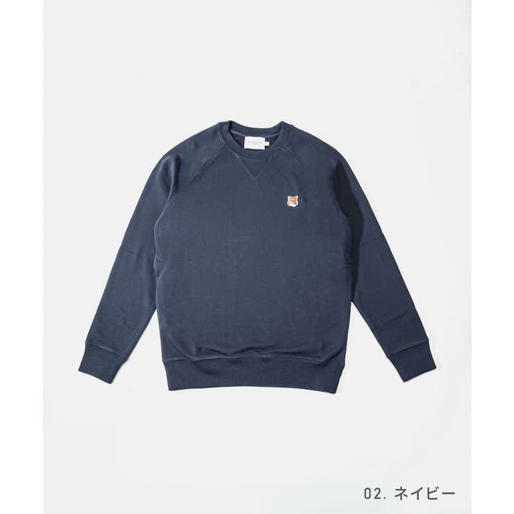 メゾンキツネMAISONKITSUNEAM00303KM0001スウェットメンズトップス長袖フォックスヘッドパッチクラシックスウェットシャツトレーナーコットン黒白カジュアルラウンドネックシンプル春秋FOXHEADPATCHCLASSICSWEATSHIRTH150P199P480全3色S～XXL