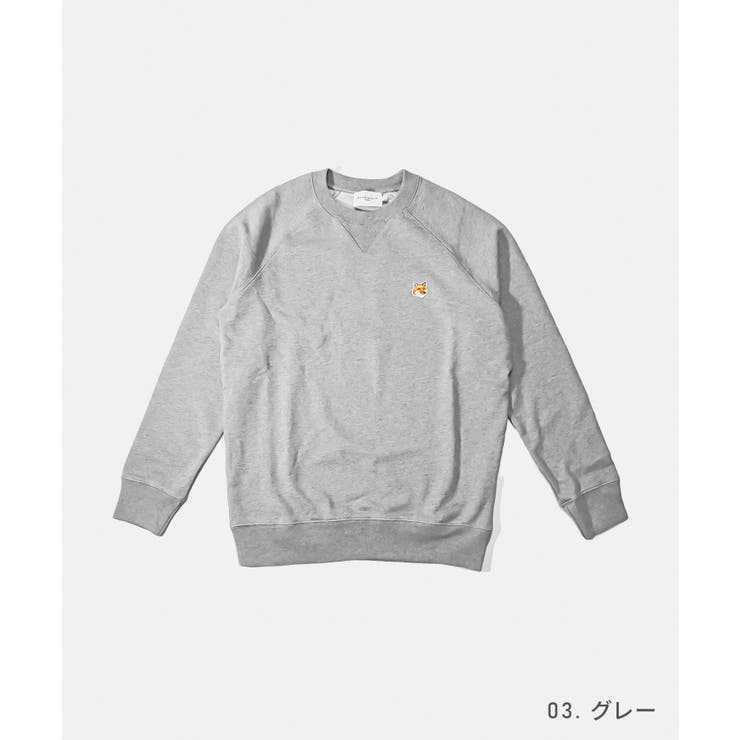 メゾンキツネMAISONKITSUNEAM00303KM0001スウェットメンズトップス長袖フォックスヘッドパッチクラシックスウェットシャツトレーナーコットン黒白カジュアルラウンドネックシンプル春秋FOXHEADPATCHCLASSICSWEATSHIRTH150P199P480全3色S～XXL