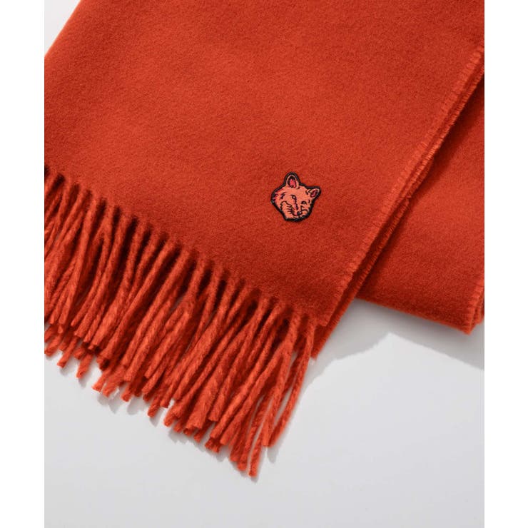メゾンキツネMAISONKITSUNELM06201WA0018スカーフFOXHEADPATCHSCARFメンズフォックスヘッドパッチマフラーウールおしゃれプレゼントギフト贈り物シンプル誕生日記念お祝い秋冬防寒