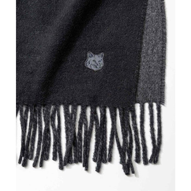 メゾンキツネMAISONKITSUNELM06201WA0018スカーフFOXHEADPATCHSCARFメンズフォックスヘッドパッチマフラーウールおしゃれプレゼントギフト贈り物シンプル誕生日記念お祝い秋冬防寒