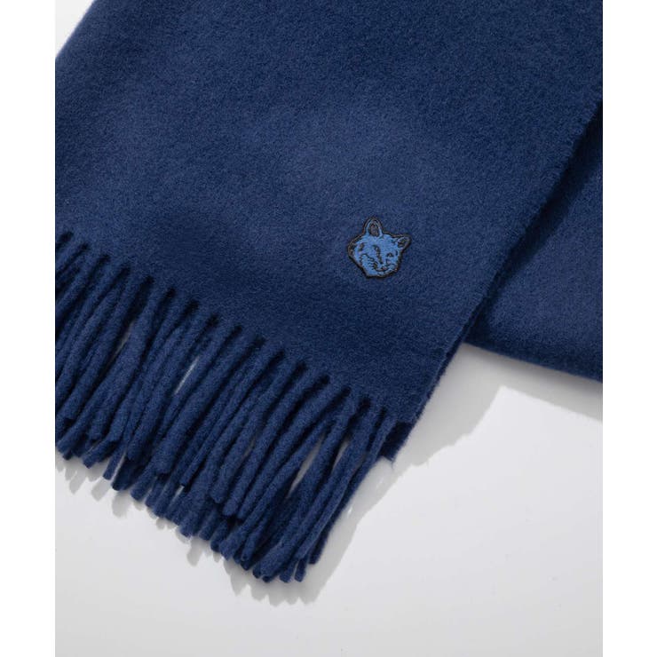 メゾンキツネMAISONKITSUNELM06201WA0018スカーフFOXHEADPATCHSCARFメンズフォックスヘッドパッチマフラーウールおしゃれプレゼントギフト贈り物シンプル誕生日記念お祝い秋冬防寒