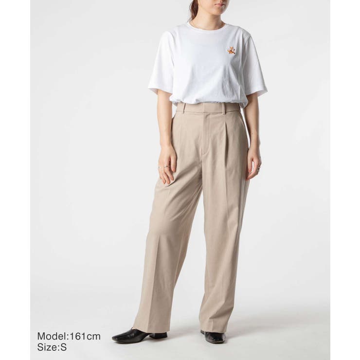 メゾンキツネMAISONKITSUNEMW00119KJ0008TシャツSPEEDYFOXPATCHCOMFORTTEE-SHIRTレディーストップス半袖スピーディフォックスパッチコンフォートクルーネックコットン春夏シンプルカジュアル綿ストリートホワイトXSSML