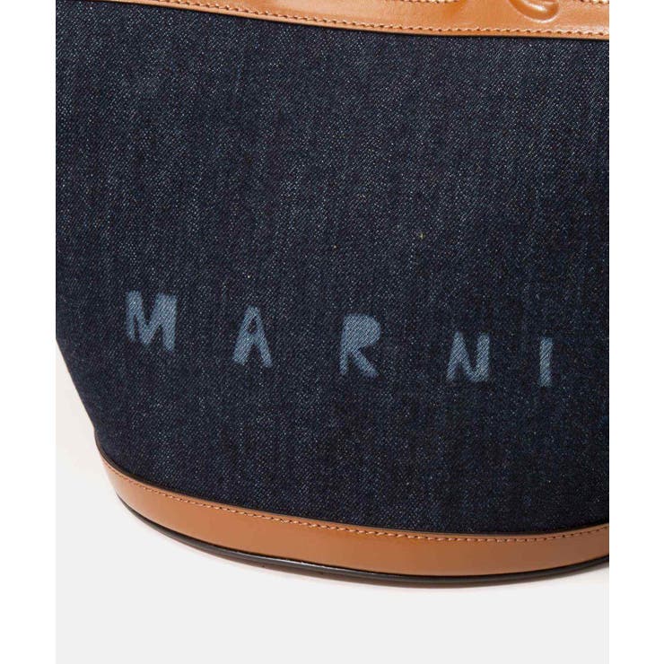 マルニMARNIBMMP0097L1P4891ハンドバッグトロピカリアレディースバッグショルダーバッグTROPICALIAデニムスモールトートバッグ手提げレザーバスケットロゴ通勤通学旅行おしゃれプレゼントギフト贈り物シンプル誕生日記念お祝いネイビー