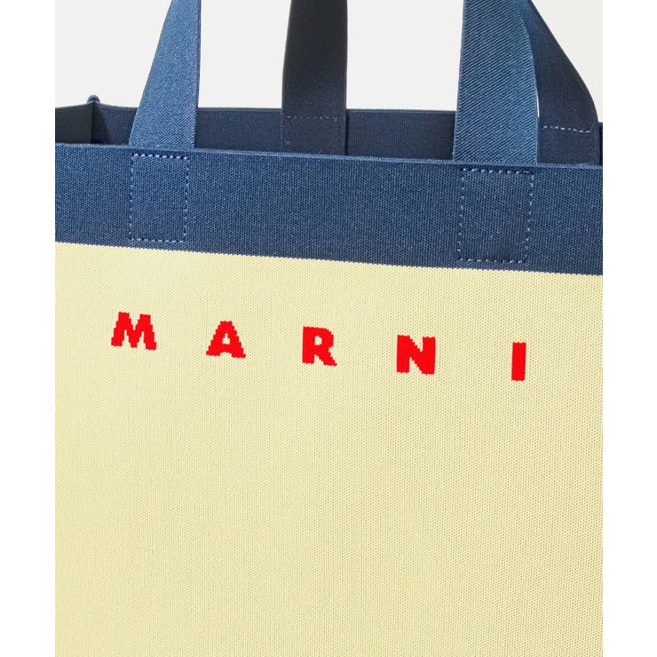 マルニMARNISHMQ0034A0P4547トートバッグメンズレディースバッグ手提げバッグ肩掛けショッピングバッグハンドエレガント大容量大きめ持ち手通勤通学ギフトプレゼントお祝いライトイエロー×ネイビーZO101