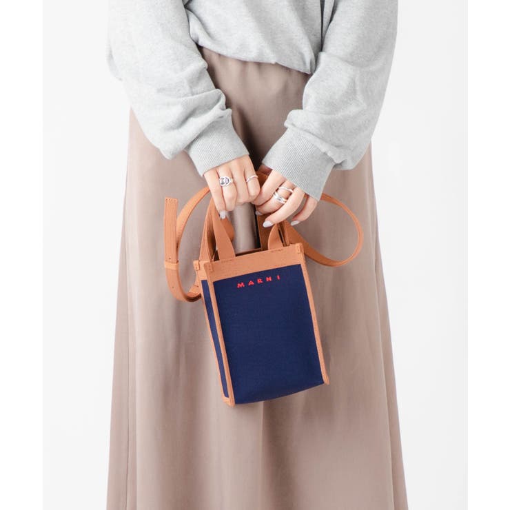 MARNI マルニ 2wayトートバッグ キャンバス ジャガード クロスボディ 