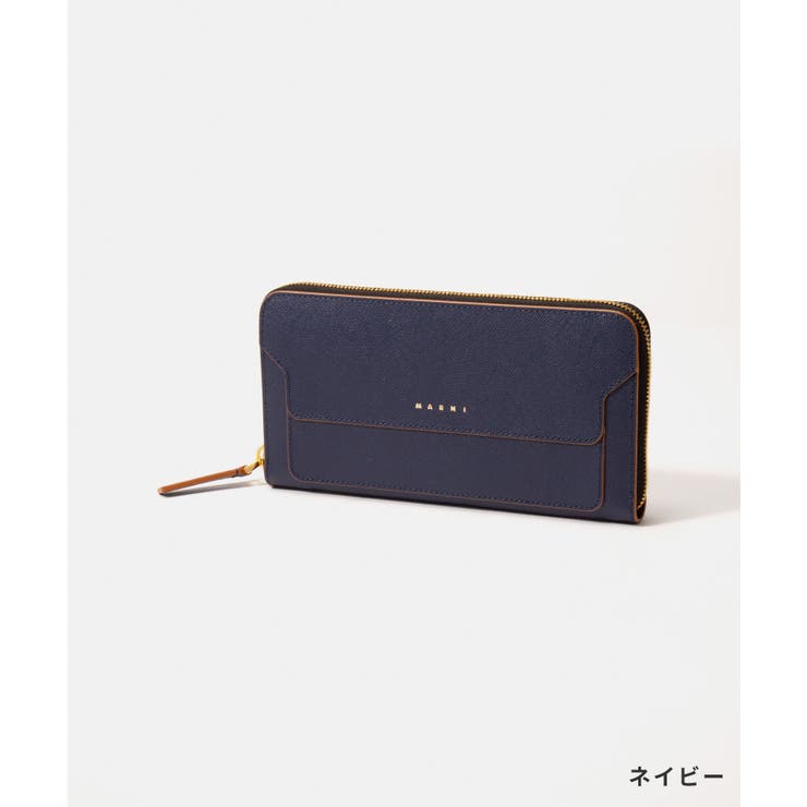 マルニMARNIPFMOE11U07LV520長財布レディース財布ロングウォレットレザー本革ロゴプレゼントブランドおしゃれギフト誕生日シンプルお祝い記念ラウンドファスナー全5色