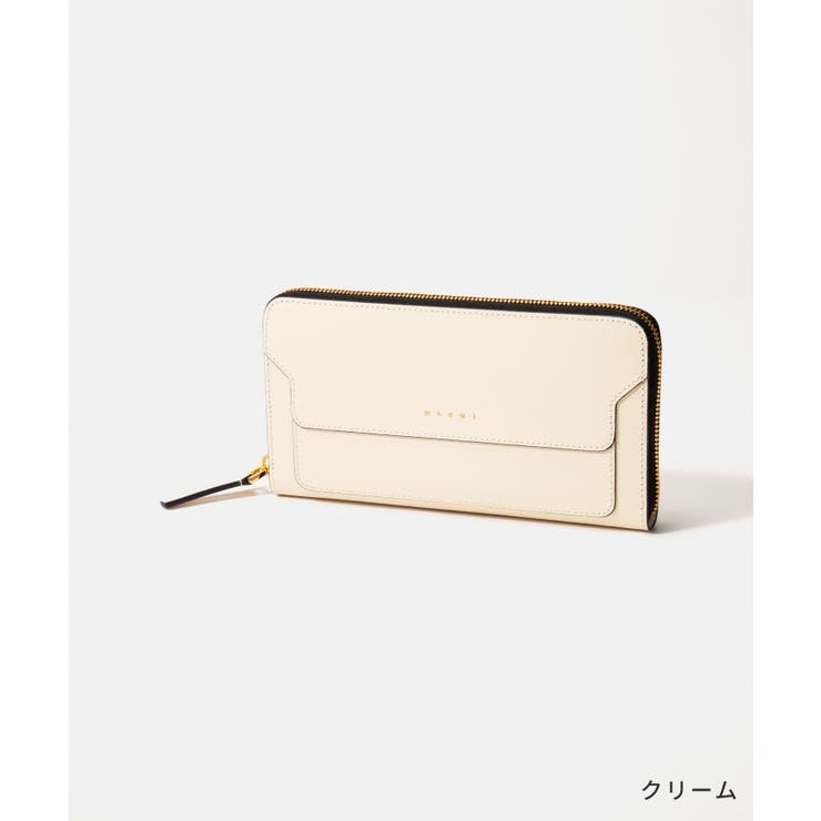 マルニMARNIPFMOE11U07LV520長財布レディース財布ロングウォレットレザー本革ロゴプレゼントブランドおしゃれギフト誕生日シンプルお祝い記念ラウンドファスナー全5色