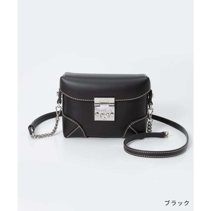 エムシーエムMCMMWZ8ABF23ショルダーバッグレディースバッグカジュアルお出かけプレゼントギフトお祝い鞄ブラックコニャック