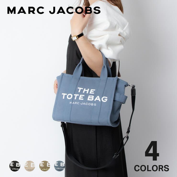 【新品未使用】 マークジェイコブス MARC JACOBS トート ショルダーバッグ THE TOTE BAG コットン ブラック M0016493 【BLUE SHADOW】