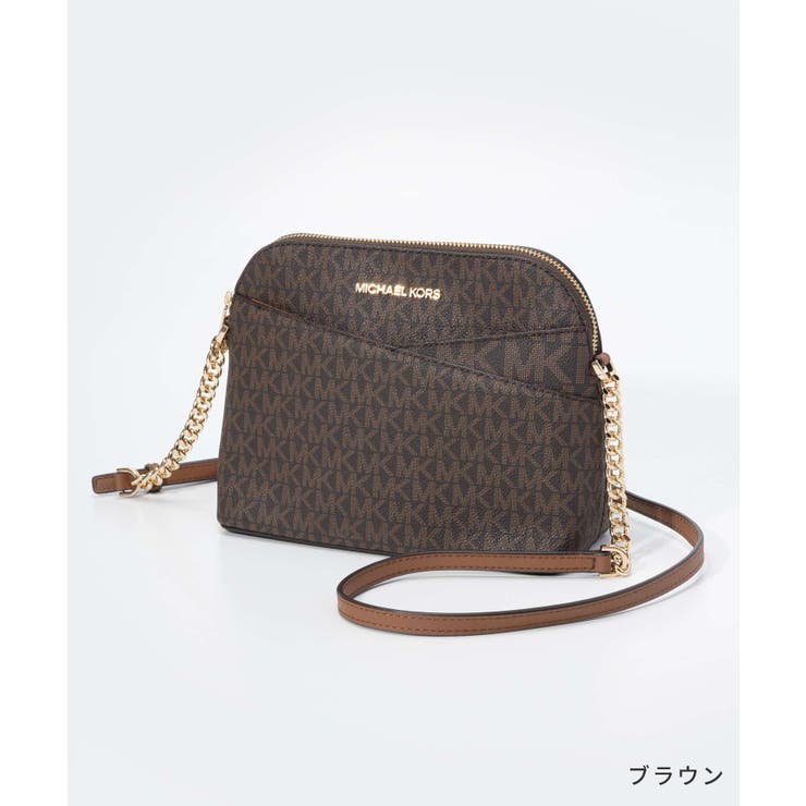 マイケルコースMICHAELKORS35F1GTVC6Bショルダーバッグレディースバッグジェットセットトラベルミディアムドームクロスボディ肩掛け斜め掛けロゴシグネチャープレゼントギフト革ミニバッグJETSETTRAVELMDDOMEXCROSSXBODYブラウンバニラ