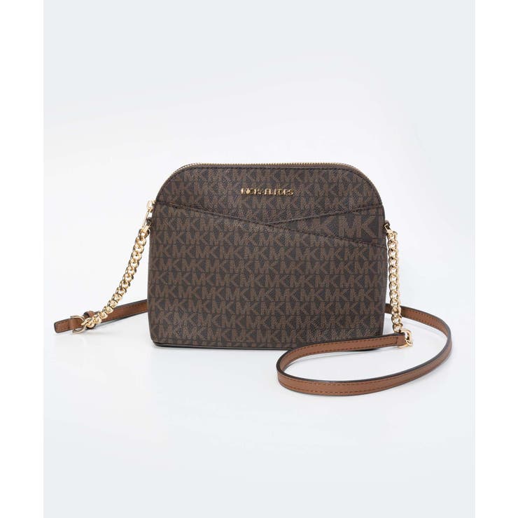マイケルコースMICHAELKORS35F1GTVC6Bショルダーバッグレディースバッグジェットセットトラベルミディアムドームクロスボディ肩掛け斜め掛けロゴシグネチャープレゼントギフト革ミニバッグJETSETTRAVELMDDOMEXCROSSXBODYブラウンバニラ