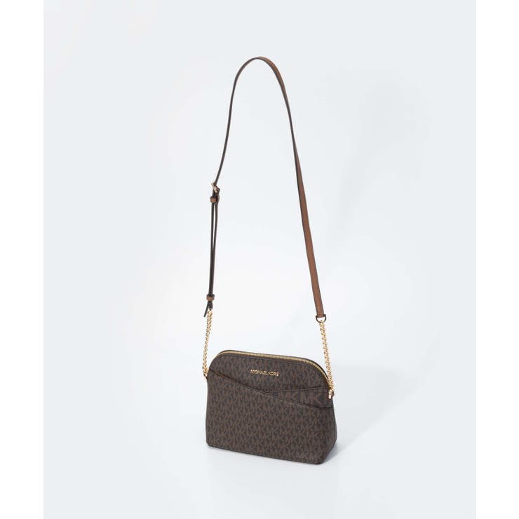 マイケルコースMICHAELKORS35F1GTVC6Bショルダーバッグレディースバッグジェットセットトラベルミディアムドームクロスボディ肩掛け斜め掛けロゴシグネチャープレゼントギフト革ミニバッグJETSETTRAVELMDDOMEXCROSSXBODYブラウンバニラ