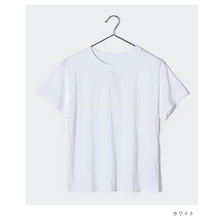 エムエム6MM6S52GC0265S24312Tシャツレディーストップスメゾンマルジェラ半袖カットソーロゴTクルーネックグロウインザダークカジュアルGLOWINTHEDARKシンプル春夏コットン綿ホワイトブラックSM
