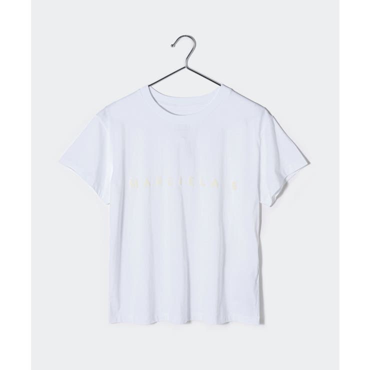 エムエム6MM6S52GC0265S24312Tシャツレディーストップスメゾンマルジェラ半袖カットソーロゴTクルーネックグロウインザダークカジュアルGLOWINTHEDARKシンプル春夏コットン綿ホワイトブラックSM