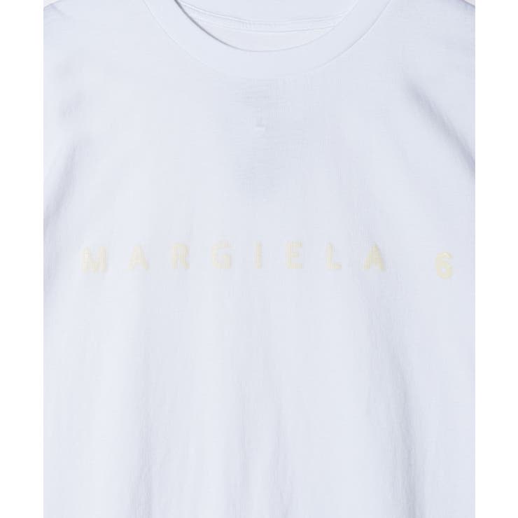 エムエム6MM6S52GC0265S24312Tシャツレディーストップスメゾンマルジェラ半袖カットソーロゴTクルーネックグロウインザダークカジュアルGLOWINTHEDARKシンプル春夏コットン綿ホワイトブラックSM