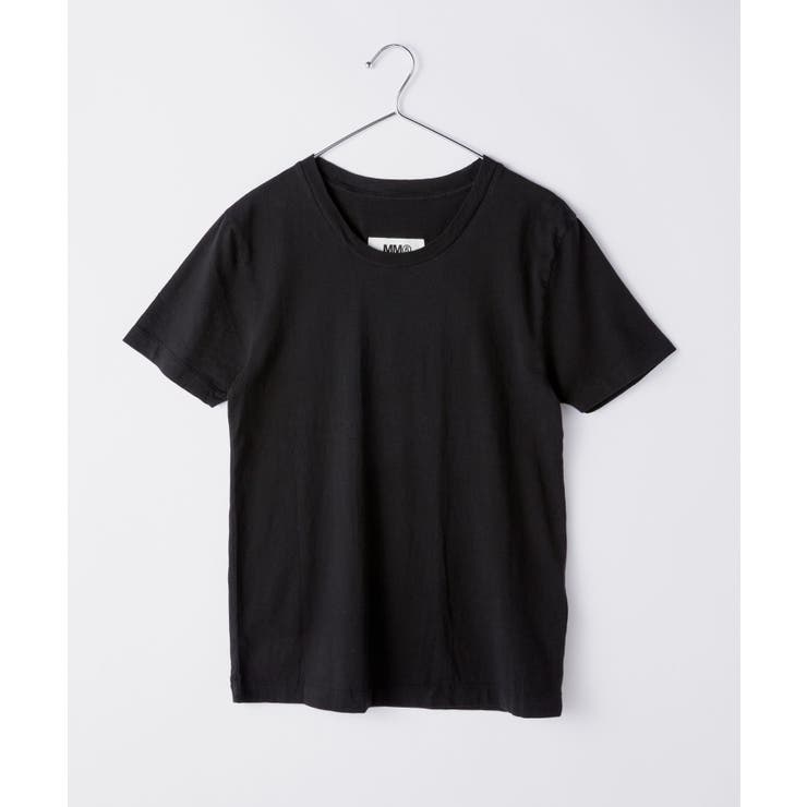 エムエム6MM6S52GC0189S24405Tシャツレディーストップスメゾンマルジェラ半袖カットソーパックTVネックラウンドネックカジュアルシンプル春夏コットン綿無地ブラックSML