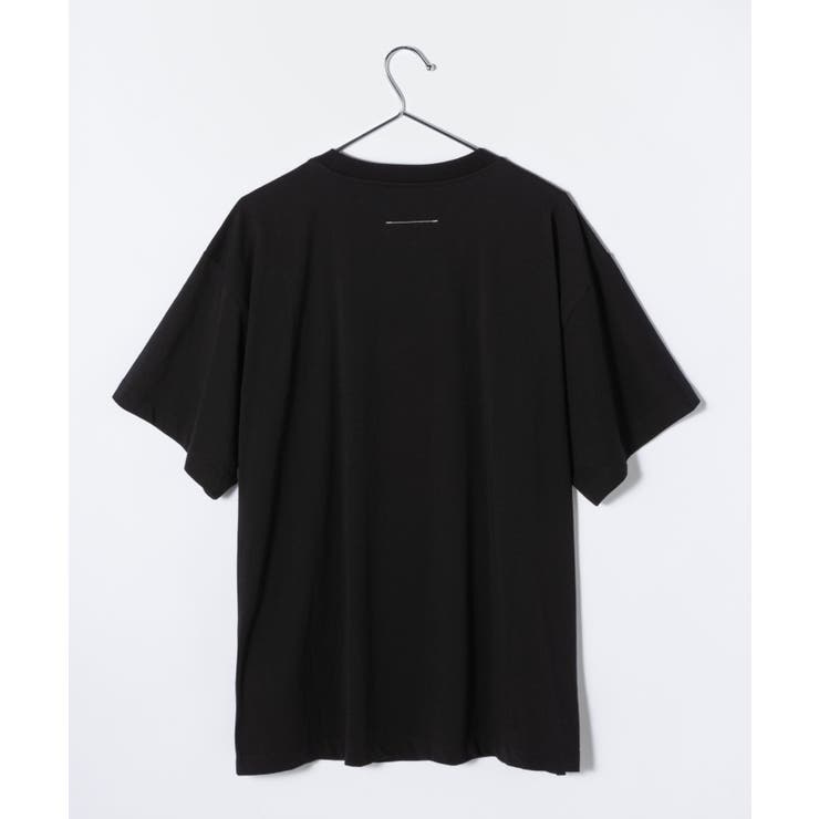 エムエム6MM6S52GC0267S24312Tシャツレディーストップスメゾンマルジェラ半袖カットソーナンバーロゴクルーネックカジュアルシンプル春夏コットン綿ホワイトブラックXSSM