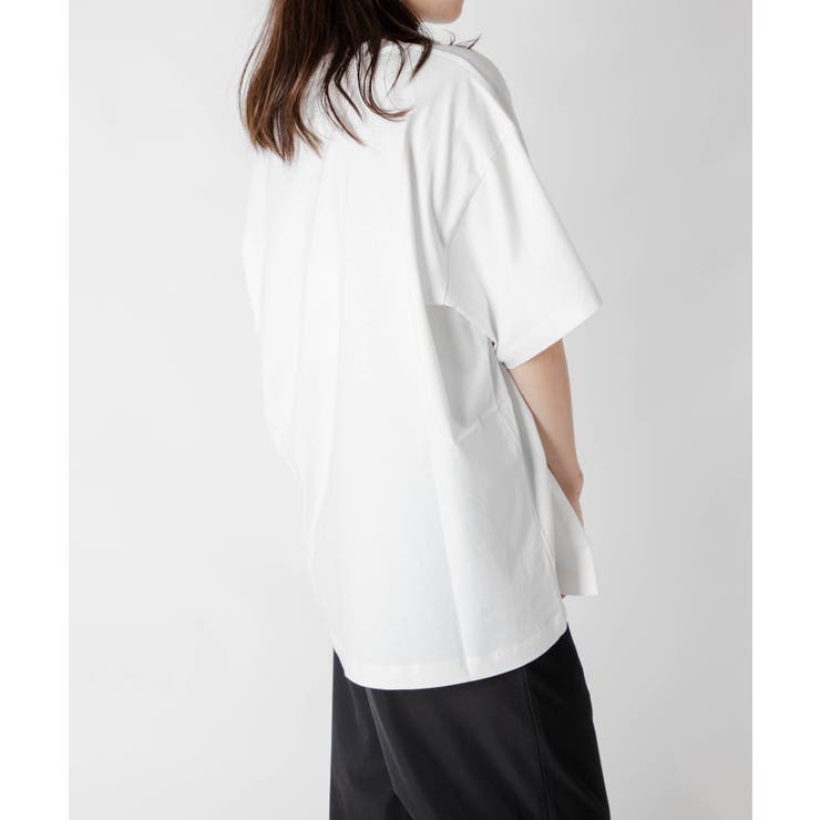 エムエム6MM6S52GC0267S24312Tシャツレディーストップスメゾンマルジェラ半袖カットソーナンバーロゴクルーネックカジュアルシンプル春夏コットン綿ホワイトブラックXSSM