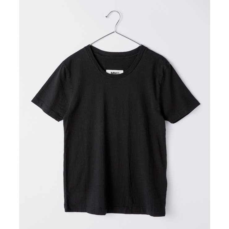 エムエム6MM6S52GC0189S24405Tシャツレディーストップス3枚セットメゾンマルジェラ半袖カットソーパックTラウンドネックカジュアルシンプル春夏コットン綿無地ブラックSML