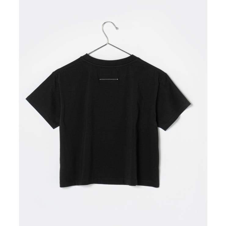 エムエム6MM6S62GD0121S23588Tシャツレディーストップスメゾンマルジェラ半袖カットソーショート丈ロゴTスタッズ装飾クルーネックカジュアルシンプル春夏コットン綿大きいサイズホワイトブラックXSSM
