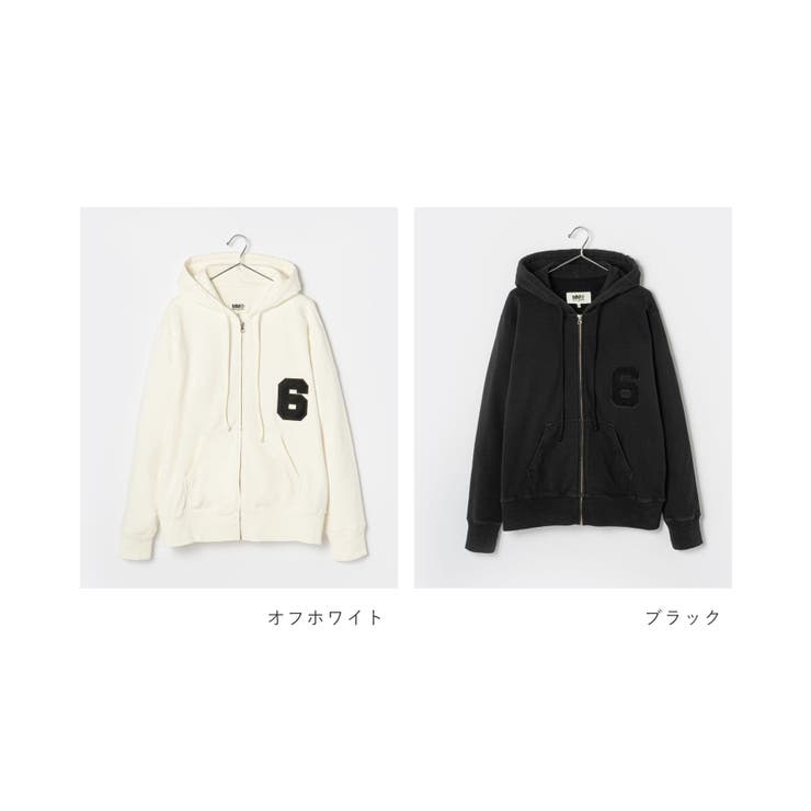 エムエム6MM6S62GU0082S25337スウェットレディーストップススウェットシャツSWEATSHIRTフーディカジュアルシンプル厚手秋冬ギフトプレゼントオフホワイトブラックXSSM