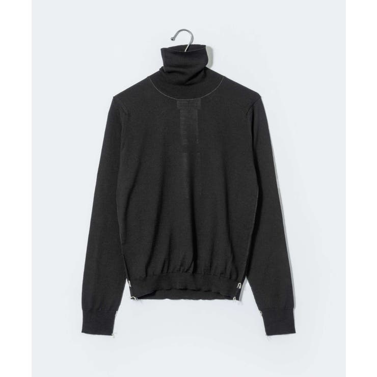 メゾンマルジェラMAISONMARGIELASI0HA0006S17814セーターPULLOVERレディーストップスワークインプログレスハイネックセーターニットメリノウールタートルネック長袖ウェア秋冬シンプルギフトプレゼントブラックXSSML