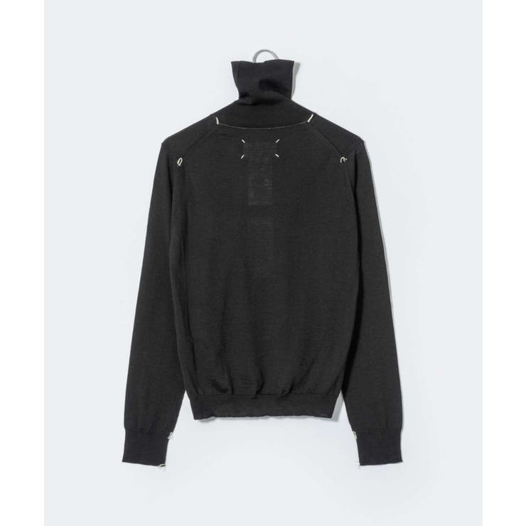 メゾンマルジェラMAISONMARGIELASI0HA0006S17814セーターPULLOVERレディーストップスワークインプログレスハイネックセーターニットメリノウールタートルネック長袖ウェア秋冬シンプルギフトプレゼントブラックXSSML