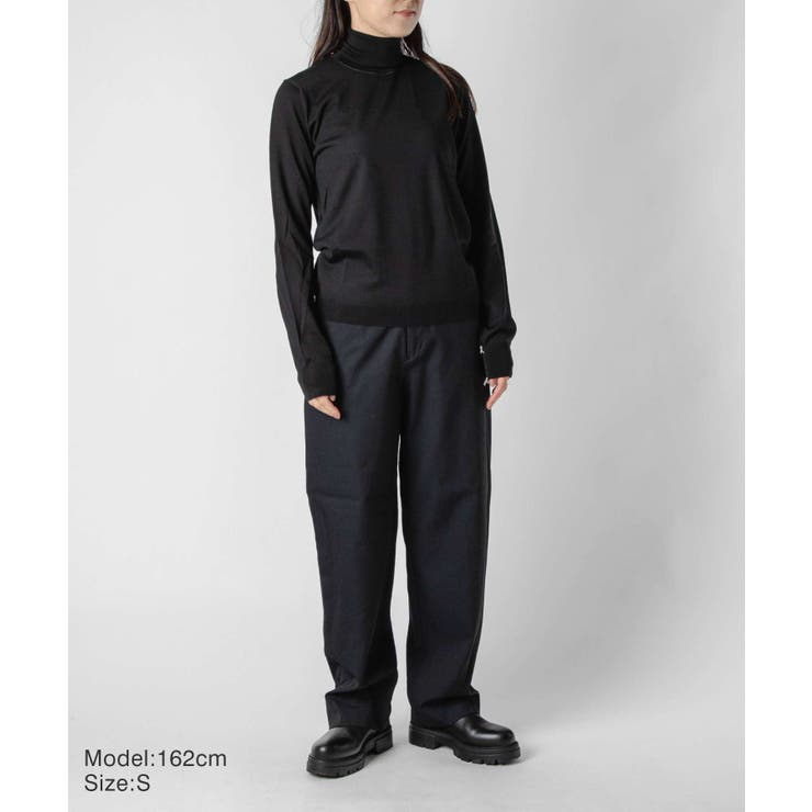 メゾンマルジェラMAISONMARGIELASI0HA0006S17814セーターPULLOVERレディーストップスワークインプログレスハイネックセーターニットメリノウールタートルネック長袖ウェア秋冬シンプルギフトプレゼントブラックXSSML