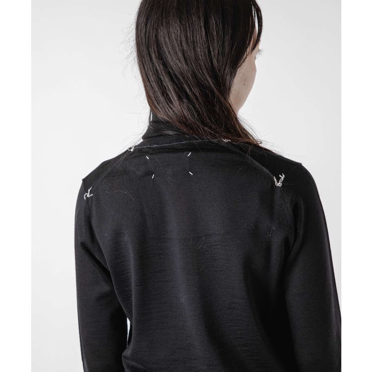 メゾンマルジェラMAISONMARGIELASI0HA0006S17814セーターPULLOVERレディーストップスワークインプログレスハイネックセーターニットメリノウールタートルネック長袖ウェア秋冬シンプルギフトプレゼントブラックXSSML