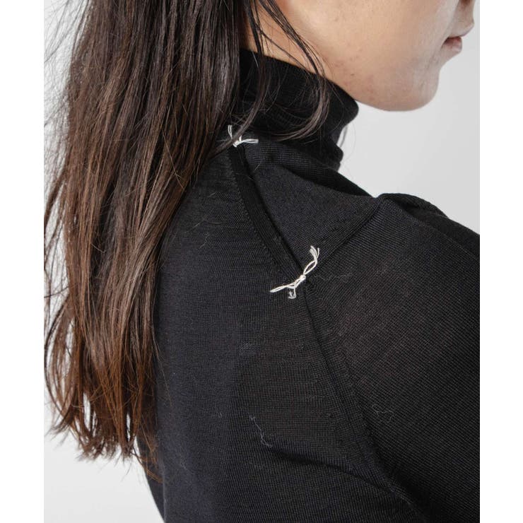 メゾンマルジェラMAISONMARGIELASI0HA0006S17814セーターPULLOVERレディーストップスワークインプログレスハイネックセーターニットメリノウールタートルネック長袖ウェア秋冬シンプルギフトプレゼントブラックXSSML