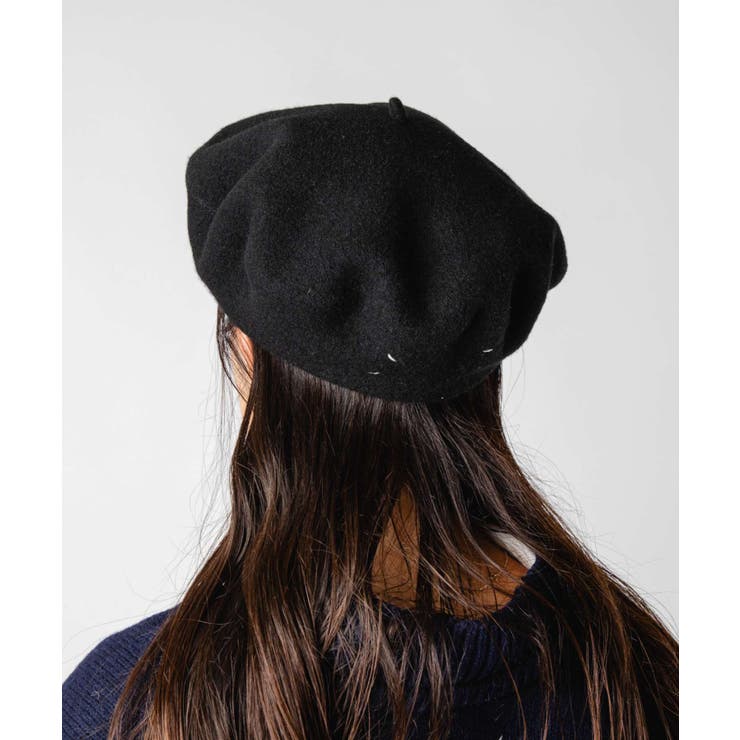 メゾンマルジェラMAISONMARGIELASI0TC0001S60384ベレー帽HEADWEARレディース帽子ヘビーウールベレーフェルト4ステッチブランドギフトブルーネイビーブラックS