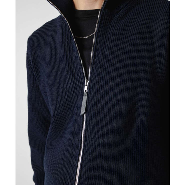 メゾンマルジェラMAISONMARGIELASI1HA0013S17781ニットPULLOVERメンズトップスジップアップカーディガンロングスリーブリブ編みゲージ74ステッチコットンウールウェア秋冬シンプルギフトプレゼントネイビーブラックXSSML