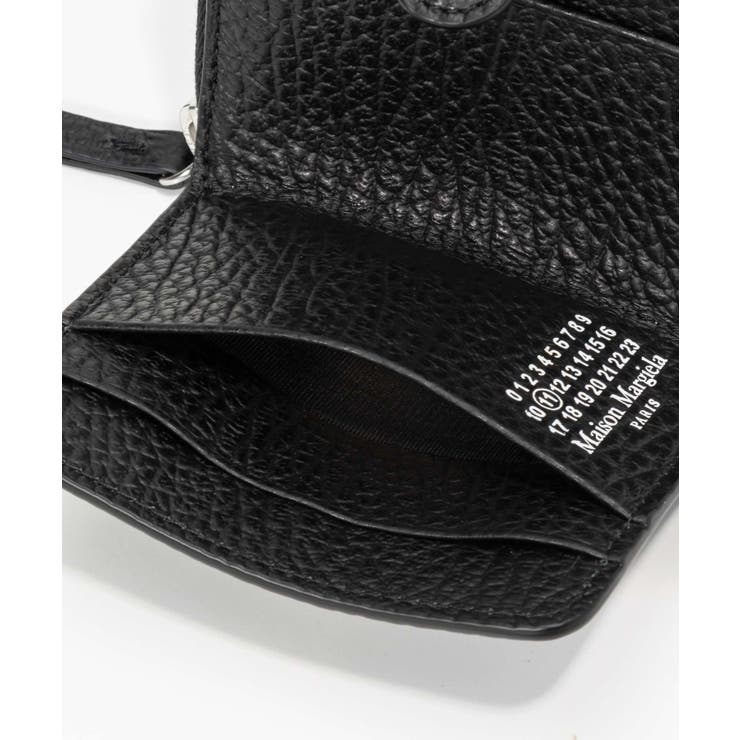 メゾンマルジェラMAISONMARGIELASA2UI0005P4745三つ折り財布メンズレディース財布ミニ財布小銭入れレザー本革ウォレットロゴ4ステッチプレゼントコンパクトギフトブランドお祝い記念ブラックWALLETCLIP3