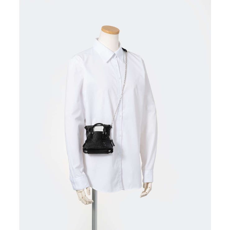メゾンマルジェラMAISONMARGIELASB2WG0006P5601ショルダーバッグメンズレディースバッグハンドバッグファイブエーシークラシックベイビーチェーンバッグ肩掛けクロスボディカジュアルナンバーロゴプレゼントギフトブラック5ACCLASSIQUEBABY