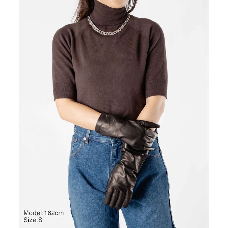 メゾンマルジェラMAISONMARGIELAS67TS0025SY1536手袋GLOVESメンズファッション小物グローブナッパレザー製4ステッチギフトプレゼントCOEDブラックSML