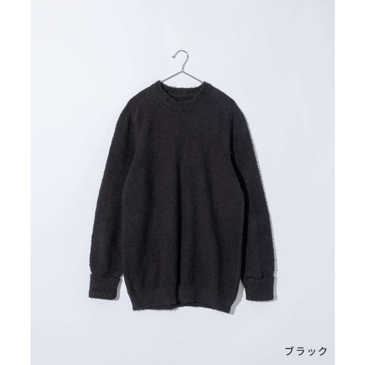 メゾンマルジェラMAISONMARGIELASI0GP0001S17664ニットSWEATERレディーストップス長袖オーバーサイズパイルセータークルーネックロングスリーブリブ編み4ステッチ秋冬オフホワイトブラックXSSM